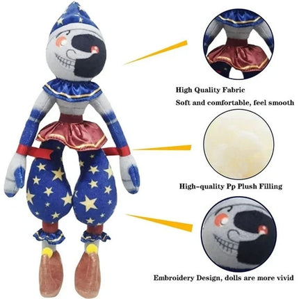 Set of 2 Sundrop & Moondrop Plush - 11" FNAF Security Breach Clown Figures