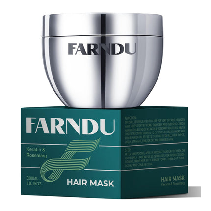 Farndu Rosemary Keratin Collagen Hair Mask 300ml – Deep Repair & Hydrate