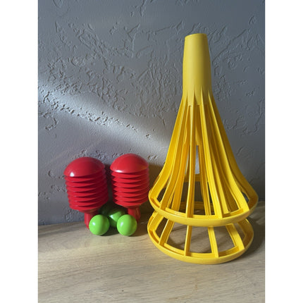 New Old Stock Vintage Tupperware Pop-A-Lot Toy Set Of Two