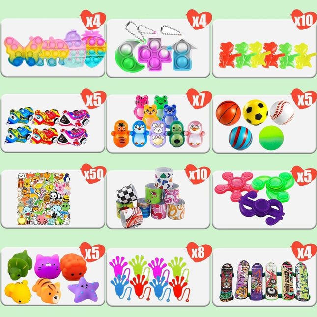 117-Piece Party Favor Toy Assortment Bundle – Bulk Goodie Bag Toys / Classroom