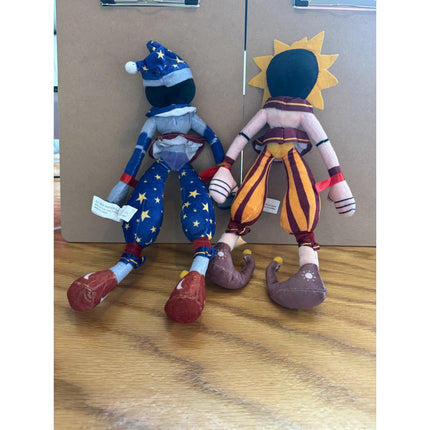 Set of 2 Sundrop & Moondrop Plush - 11" FNAF Security Breach Clown Figures