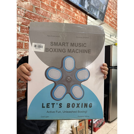 Music Boxing Machine No Drill Wall with LED Lights & Gloves Fitness Bluetooth