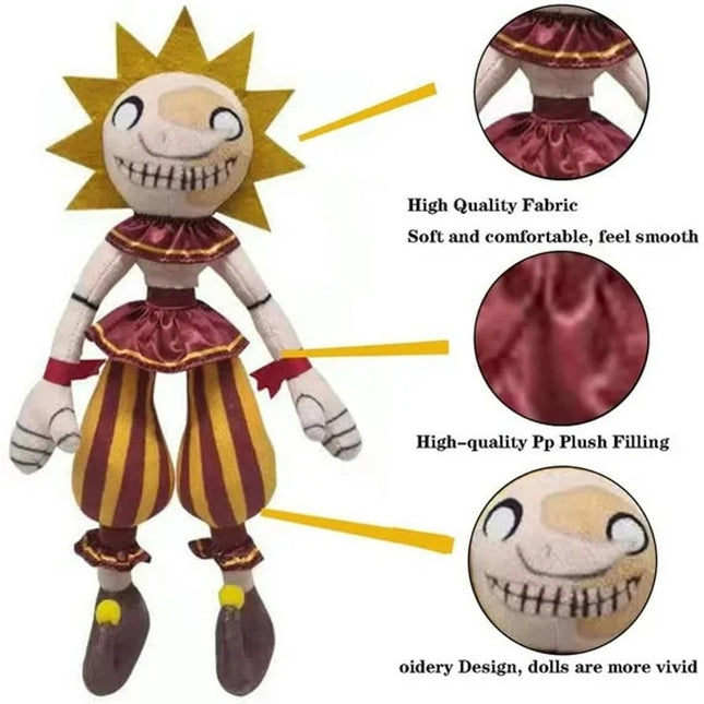 Set of 2 Sundrop & Moondrop Plush - 11" FNAF Security Breach Clown Figures