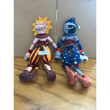 Set of 2 Sundrop & Moondrop Plush - 11" FNAF Security Breach Clown Figures